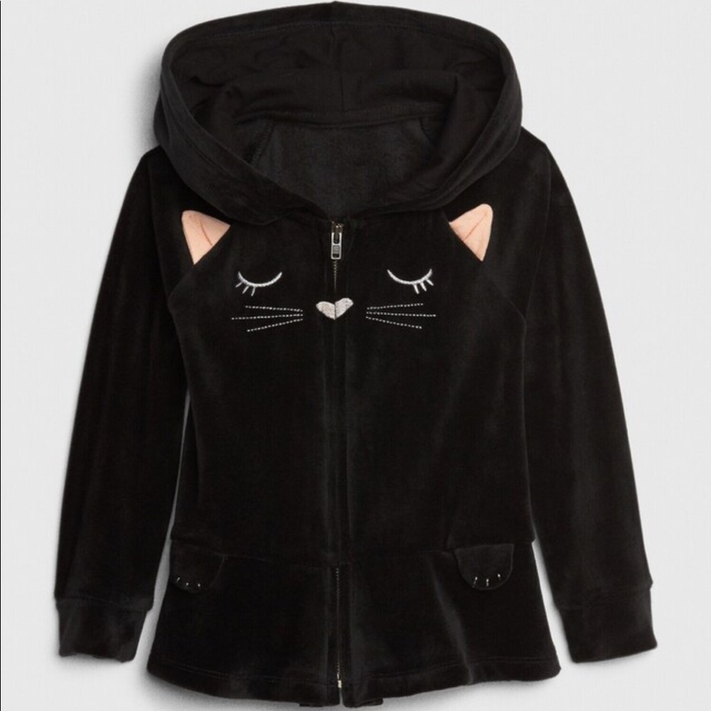 EUC GAP Toddler Cozy Cat Hoodie Sweatshirt - Size 3T